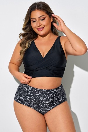 Top De Bikini Estilo Chaleco Con Giro Frontal Y Cierre Trasero Ajustable