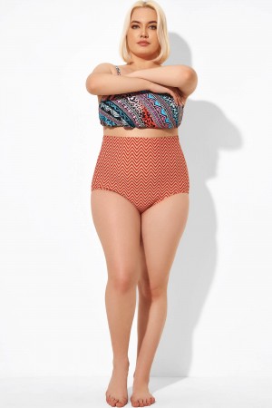Braga Bikini Cobertura Clásica con Patrón de Ondas