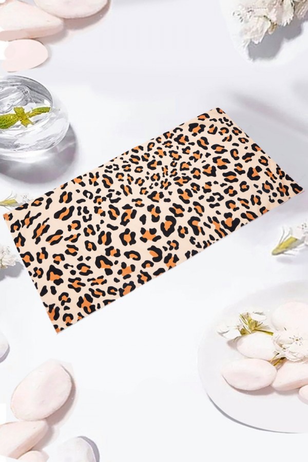 Toalla De Playa De Arena Absorbente De Gran Tamaño Con Estampado De Leopardo
