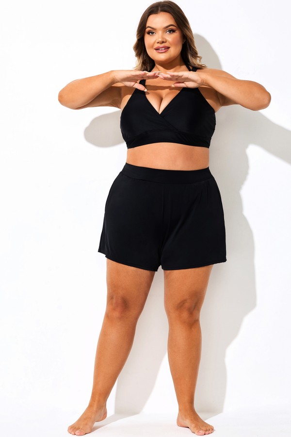 Bañador negro de talla grande para mujer