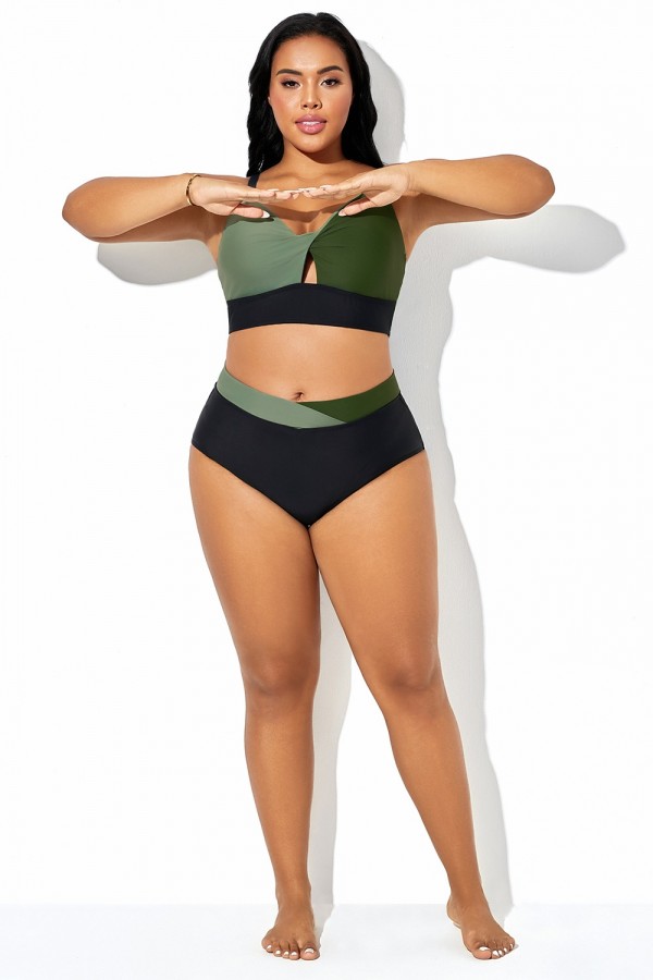 Cintura alta Criss Cross Bikini recortada