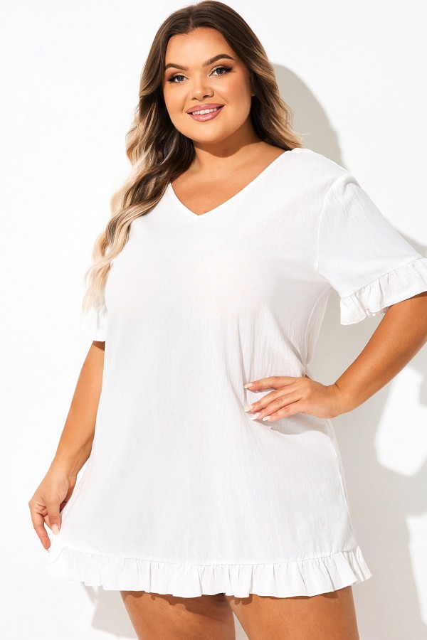 Traje de baño con cuello en V, vestido de playa