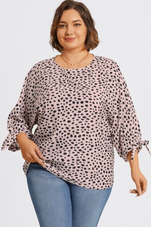 Blusa Manga 3/4 Con Leopardo Estampado